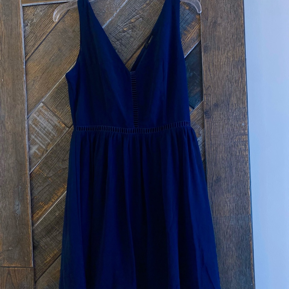 Forever 21 Deep Blue Backless Dress